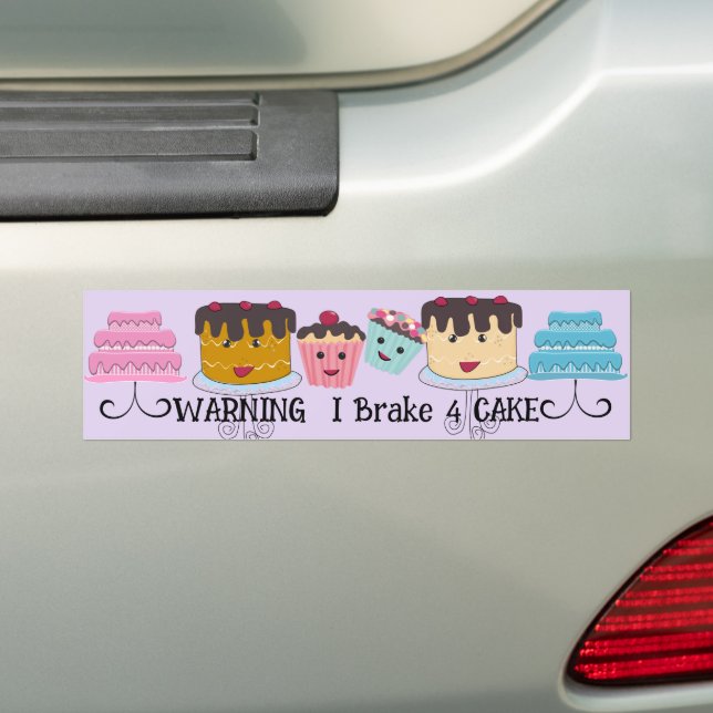 Autocollant De Voiture AVERTISSEMENT Je freine pour SUCRE! (En voiture)