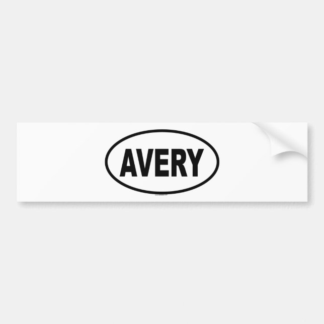 AUTOCOLLANT DE VOITURE AVERY (Devant)