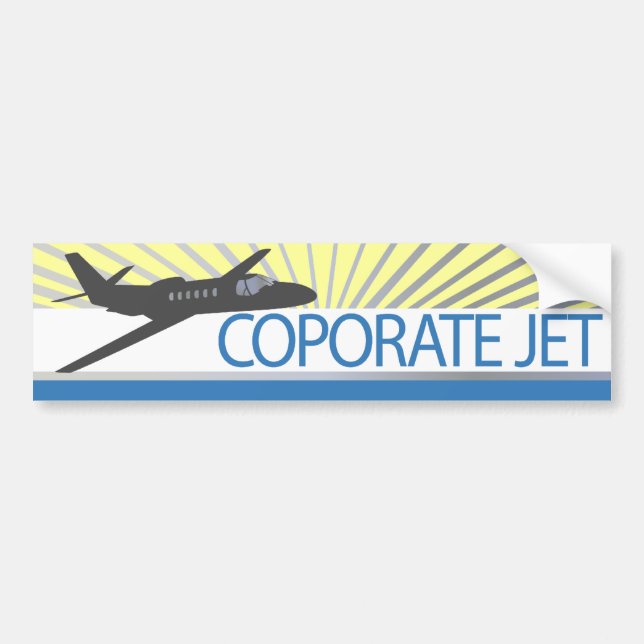Autocollant De Voiture Avion Jet d'entreprise (Devant)