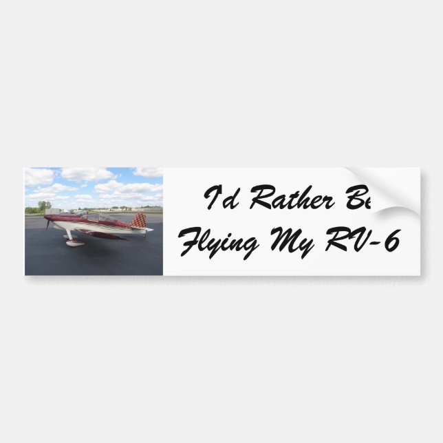Autocollant De Voiture Avion RV-6 (Devant)