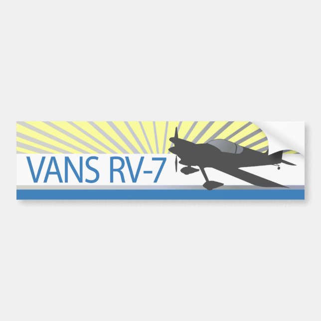 Autocollant De Voiture Avion Vans RV-7 (Devant)