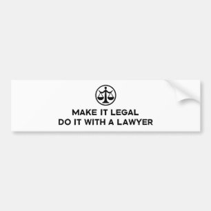 Autocollant De Voiture Avocat drôle