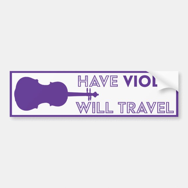 Autocollant De Voiture Avoir Viola va voyager Sticker pare-chocs (Devant)