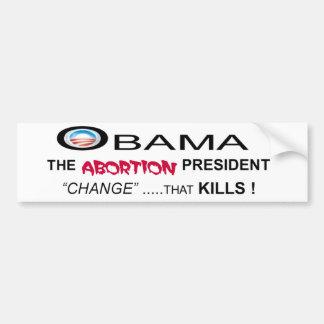 AUTOCOLLANT DE VOITURE AVORTEMENT D'OBAMA
