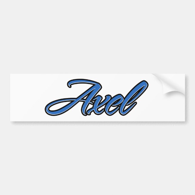 Autocollant De Voiture Axel Nom bleu Aufkleber Sticker Autoaufkleber (Devant)