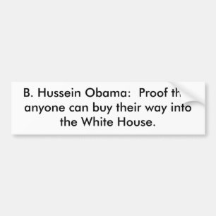 Autocollant De Voiture B. Hussein Obama :  Rendez résistant que n'import