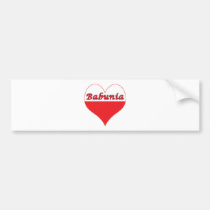 Autocollant De Voiture Babunia Coeur polonais