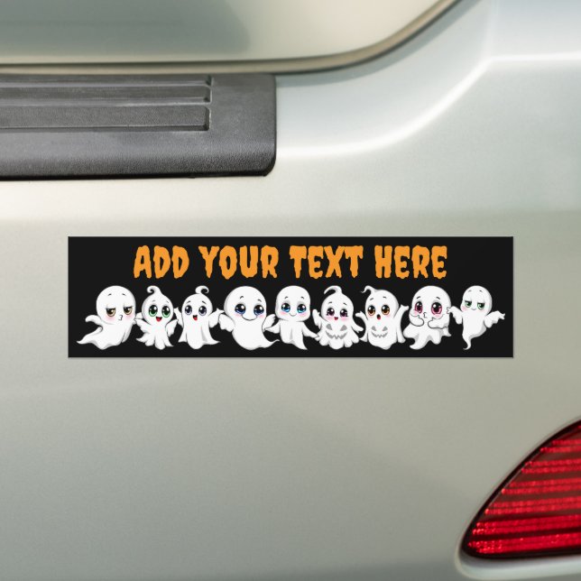Autocollant De Voiture Baby Ghosts Éffrayant mignon Halloween humeur (En voiture)