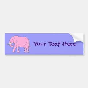 Autocollant De Voiture Baby pink Elephant Walking