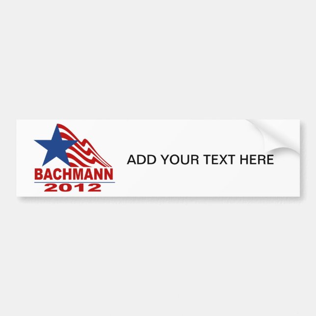 Autocollant De Voiture Bachmann pour le président 2012 (Devant)