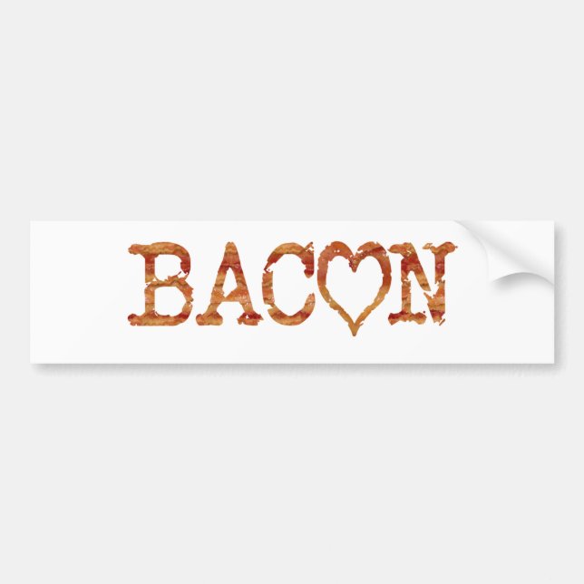 Autocollant De Voiture Bacon LOVE (Devant)