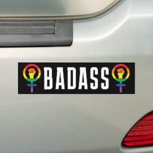 Autocollant De Voiture Badass Feminist LGBTQIA