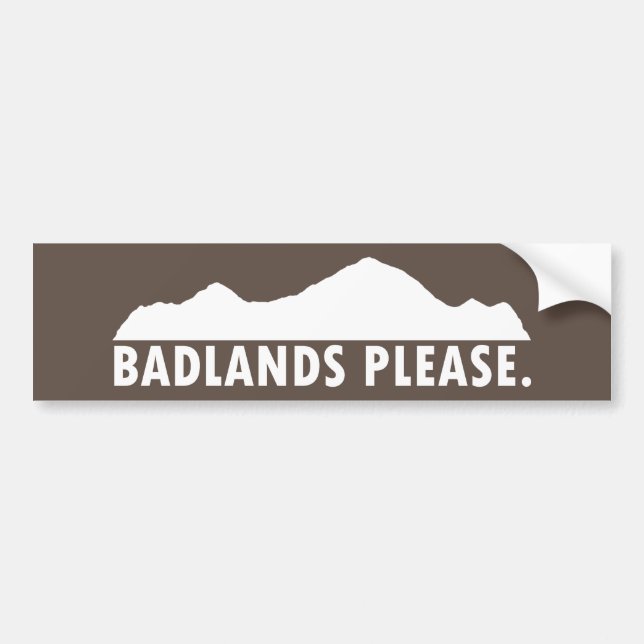 Autocollant De Voiture Badlands Prière (Devant)