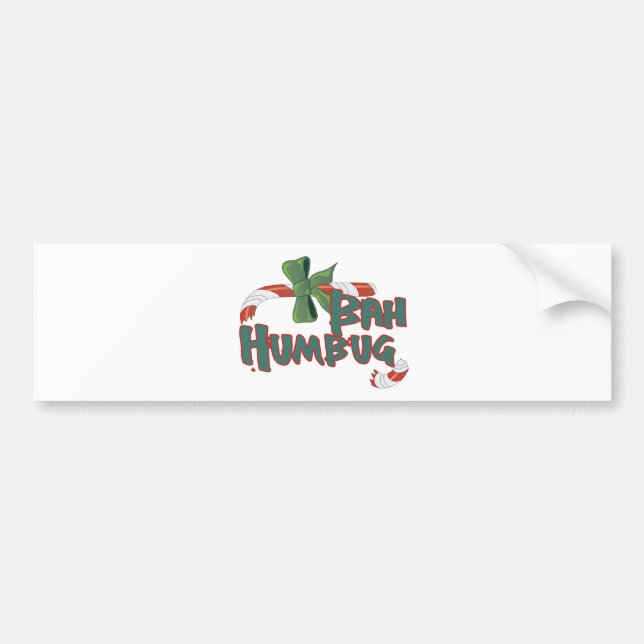 Autocollant De Voiture Bah Humbug ! (Devant)
