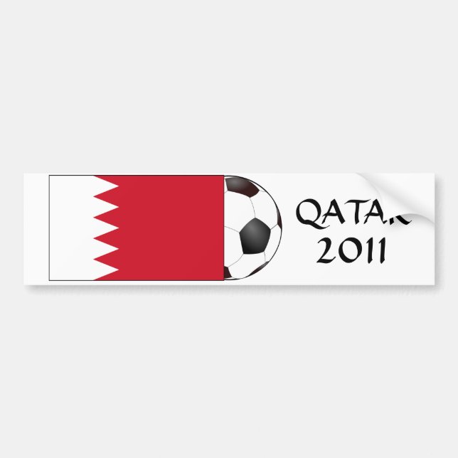 Autocollant De Voiture Bahreïn "QATAR 2011" (Devant)