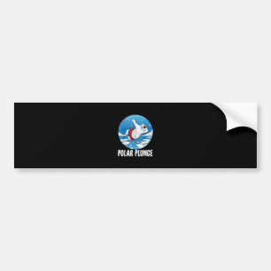 Autocollant De Voiture Bain d'hiver Polar Plunge Ice Jump Polar Ours Bain
