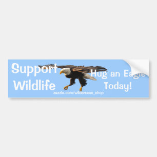 Autocollant De Voiture BALD EAGLE Wildlife Supporter Funny Bumper Sticker