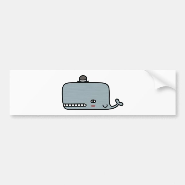 Autocollant De Voiture Baleine de fantaisie (Devant)