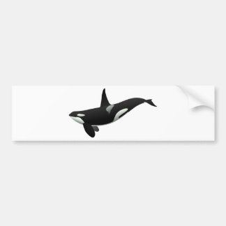Autocollant De Voiture Baleine noire et blanche tueuse à Orca