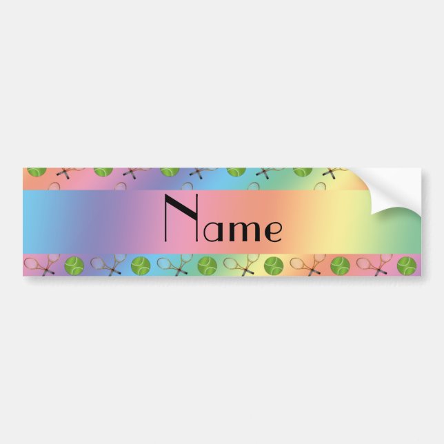 Autocollant De Voiture Balles de tennis nommées personnalisées (Devant)