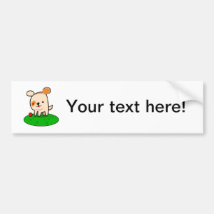 Autocollant De Voiture Bande dessinée mignonne de chiot