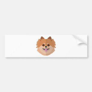 Autocollant De Voiture Bande dessinée mignonne de Pomeranian !