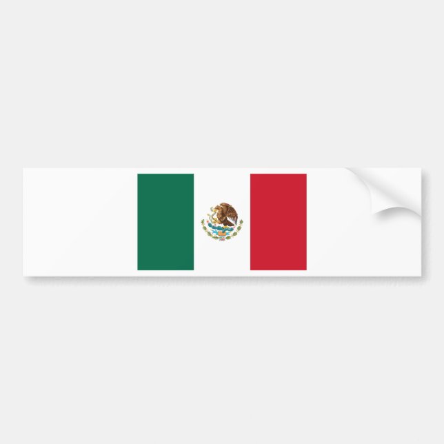 Autocollant De Voiture Bandera de México - Drapeau du Mexique - Drapeau d (Devant)