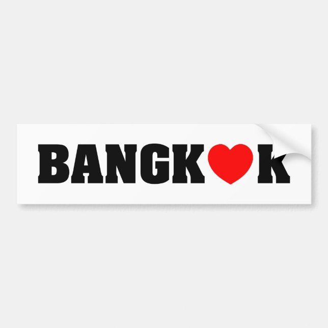 AUTOCOLLANT DE VOITURE BANGKOK LOVE (Devant)