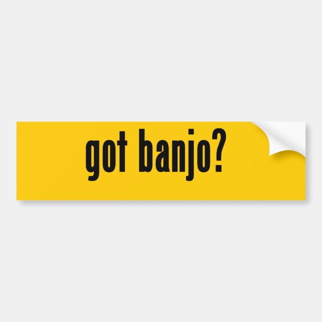 Autocollant De Voiture banjo obtenu ? (Devant)