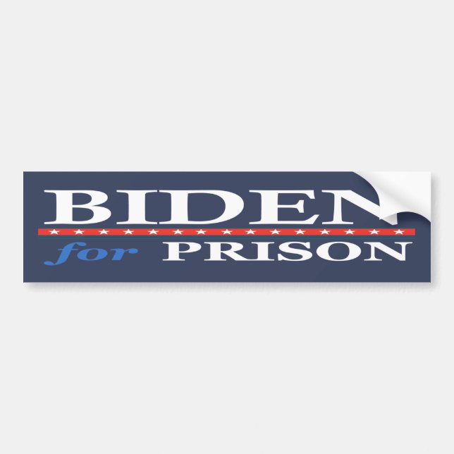 Autocollant De Voiture Bannière BIDEN FOR PRISON (Devant)