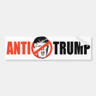 AUTOCOLLANT DE VOITURE BANNIÈRE D'ANTI-TRUMP -