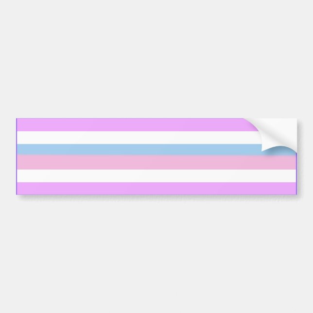 AUTOCOLLANT DE VOITURE BARA DE DRAPEAU DE FIERTÉ INTERSEXE (Devant)
