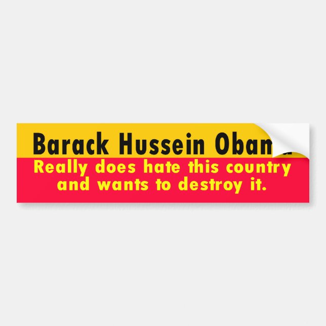 Autocollant De Voiture Barack Hussein Obama (Devant)
