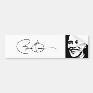 Autocollant De Voiture BARACK OBAMA A SIGNÉ AUTOGRAPH.png