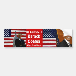 Autocollant De Voiture BARACK OBAMA-Re-Elect_ Bumper Sticker