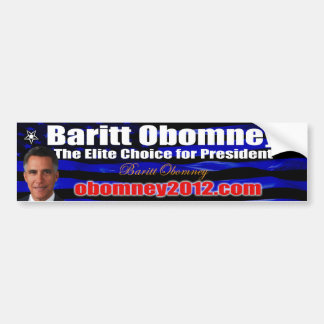 Autocollant De Voiture Baritt Obomney pour président Bumpersticker 2012