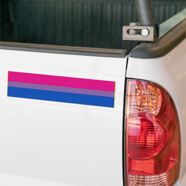 AUTOCOLLANT DE VOITURE BARRE À DRAPEAU BISEXUAL PRIME (Sur camion)