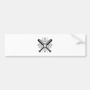 Autocollant De Voiture baseball vintage