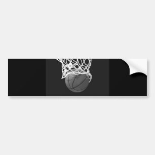 Autocollant De Voiture Basket-ball noir et blanc