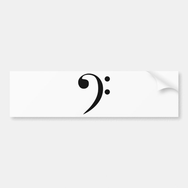 Autocollant De Voiture Bass Clef (Devant)