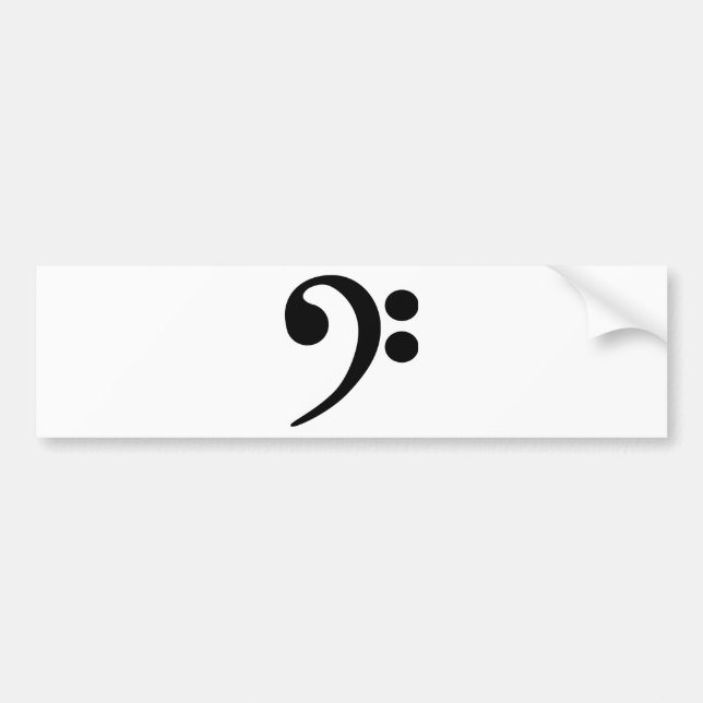 Autocollant De Voiture Bass clef (Devant)