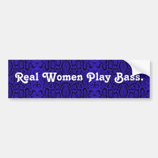 Autocollant De Voiture Basse de jeu de vraies femmes. Version bleue de