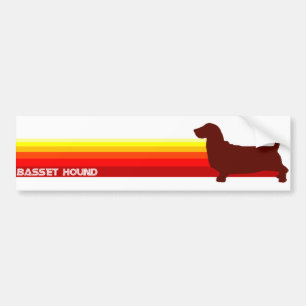 Autocollant De Voiture Basset Hound avec l'adhésif pour pare-chocs de
