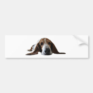 Autocollant De Voiture Basset Hound se couchant