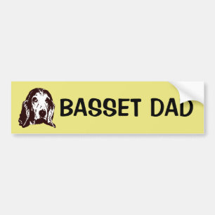 Autocollant De Voiture Basset papa