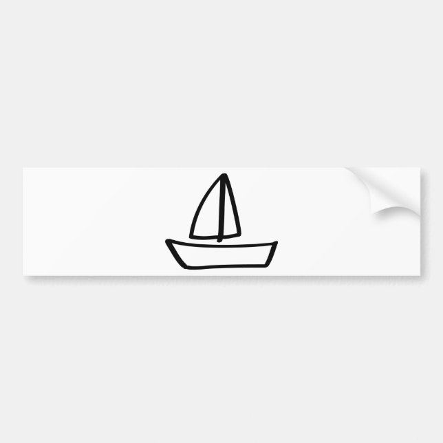 Autocollant De Voiture bateau à voile (Devant)
