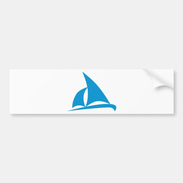 Autocollant De Voiture Bateau à voile bleu (Devant)