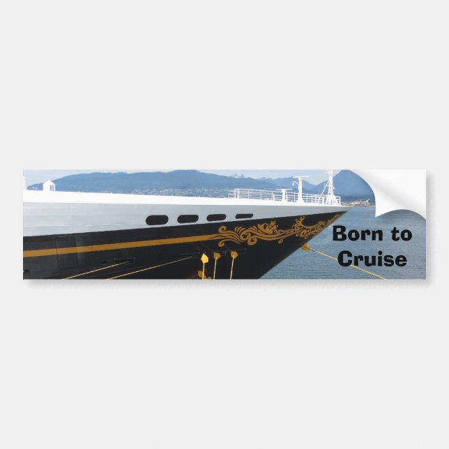 Autocollant De Voiture Bateau de croisière avec citation (Devant)