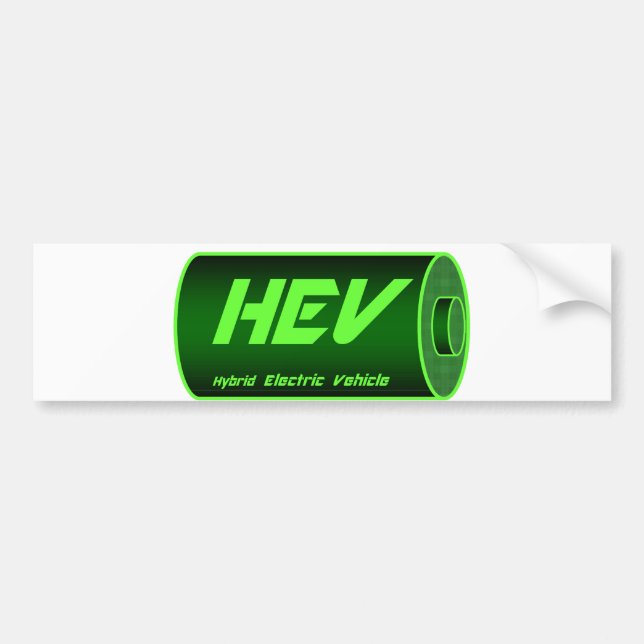 Autocollant De Voiture Batterie verte de HEV (Devant)