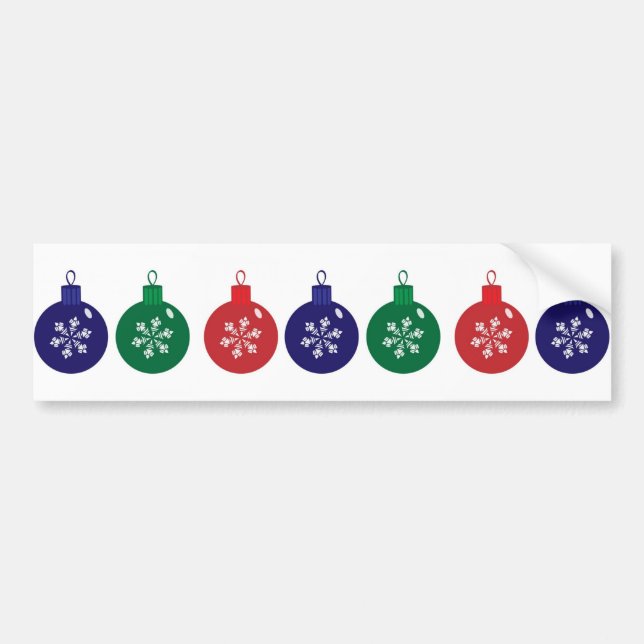 Autocollant De Voiture Baubles de Noël (Devant)